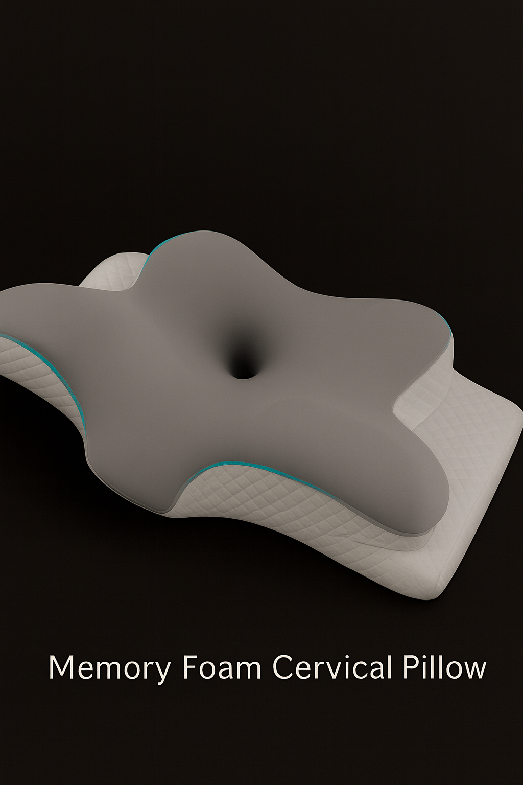 Memory Foam Cervical Pillow – Butterfly Shaped Slow Rebound Neck Support Pillow, Ergonomic Cow Horn Design, Soft Cotton Cover for Bedding & Office Use