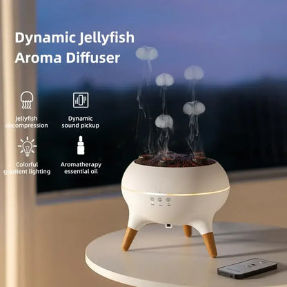 Dynamic Jellyfish Air Humidifier 250ML – Essential Oil Diffuser with Remote Control & 7-Color Night Lights