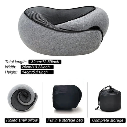 Experience Ultimate Comfort with Our Adjustable U-Shaped Travel Neck Pillow - Perfect Memory Foam Support for Your Noon Break!