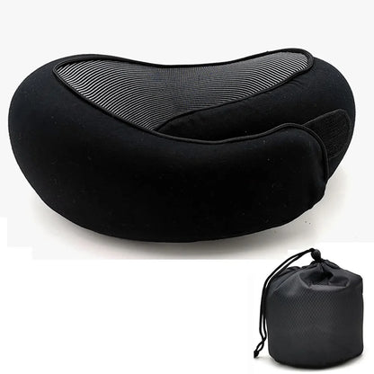 Experience Ultimate Comfort with Our Adjustable U-Shaped Travel Neck Pillow - Perfect Memory Foam Support for Your Noon Break!