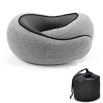 Experience Ultimate Comfort with Our Adjustable U-Shaped Travel Neck Pillow - Perfect Memory Foam Support for Your Noon Break!