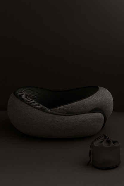 Memory Foam Travel Neck Pillow – U-Shaped Snail Design Neck Support, Portable Adjustable Soft Pillow for Travel & Nap