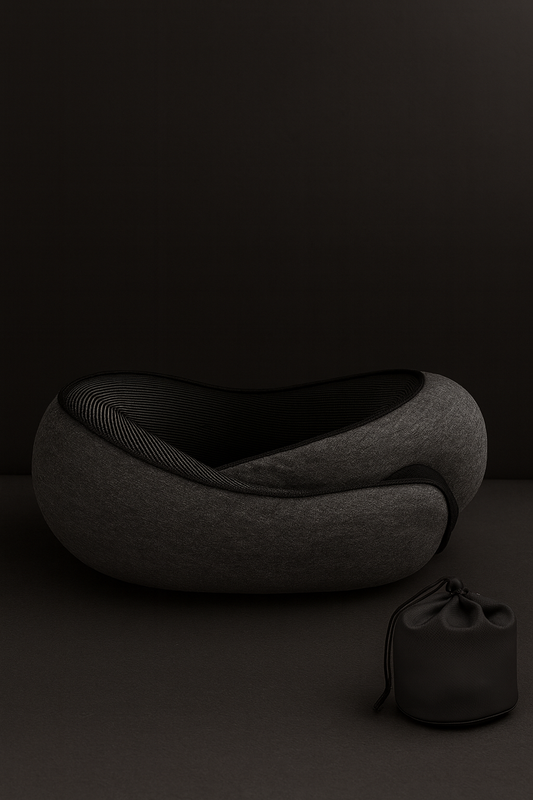 Memory Foam Travel Neck Pillow – U-Shaped Snail Design Neck Support, Portable Adjustable Soft Pillow for Travel & Nap